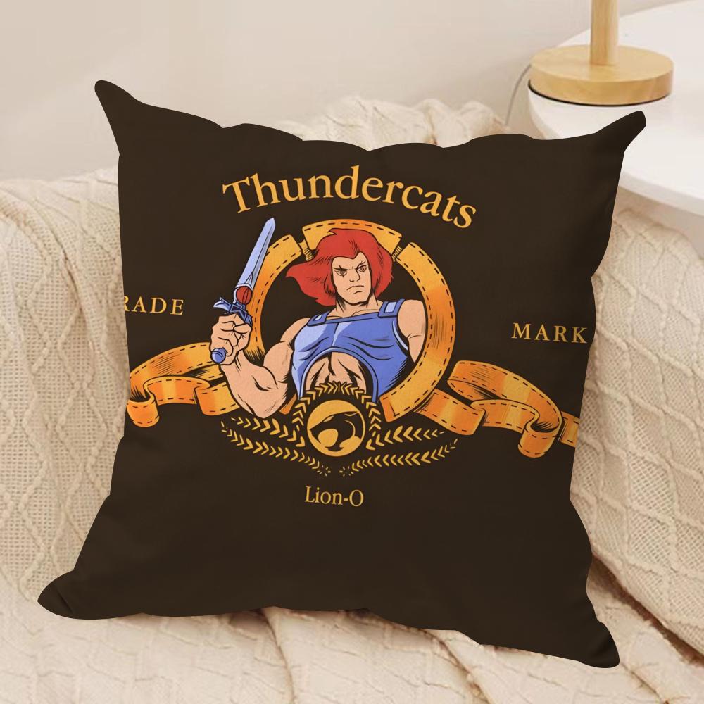 Cartoon T-Thunder-CatsES Cushion Cover Soft Plush Fabric Double-Sided Printed Sofa Cushion Cover for All Seasons Home Decor Gift