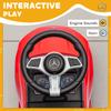 Official Mercedes-Benz Ride On Car, Foot To Floor Sliding Walker with Horn, Engine Sounds and Under-Seat Storage, Red