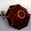 1pc Floral Mandala Automatic Folding Umbrella - Design, Durable Iron Frame for Travel, Outdoor, Beach Fashion Accessory a0920023