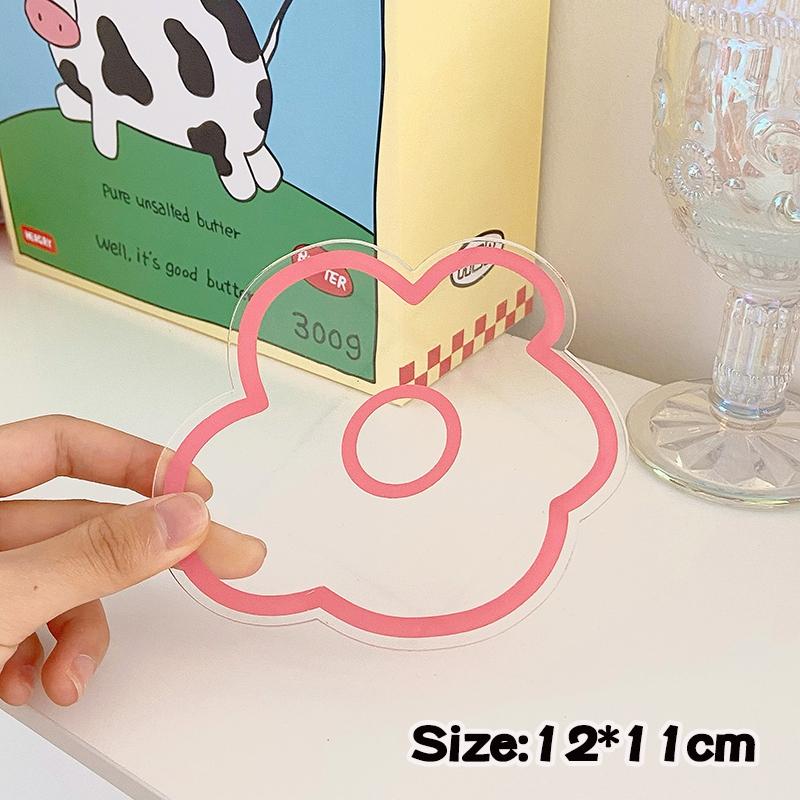 Klarer Acryl-Untersetzer, rutschfeste Tassenunterlage, unregelmäßige Blumenform, wärmeisolierte Unterlage, Tischset, Café-Dekor, Küchenbechermatten