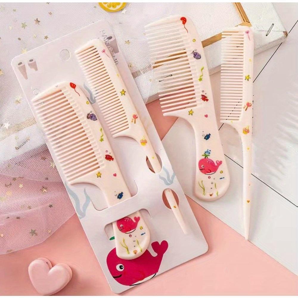2-piece/set cute comb set, portable anti-static hair comb, comb gift