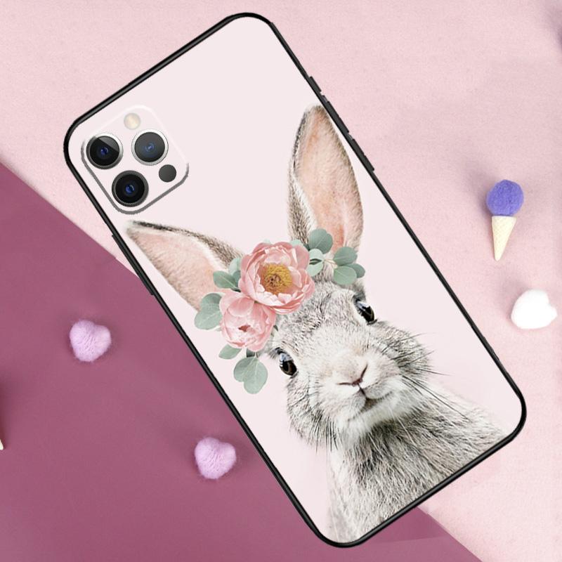 Rabbit Phone Case For iPhone 17 Pro Max 14 15 16 Plus 11 Pro Max 12 13 Mini 16e 17 Air Back Cover