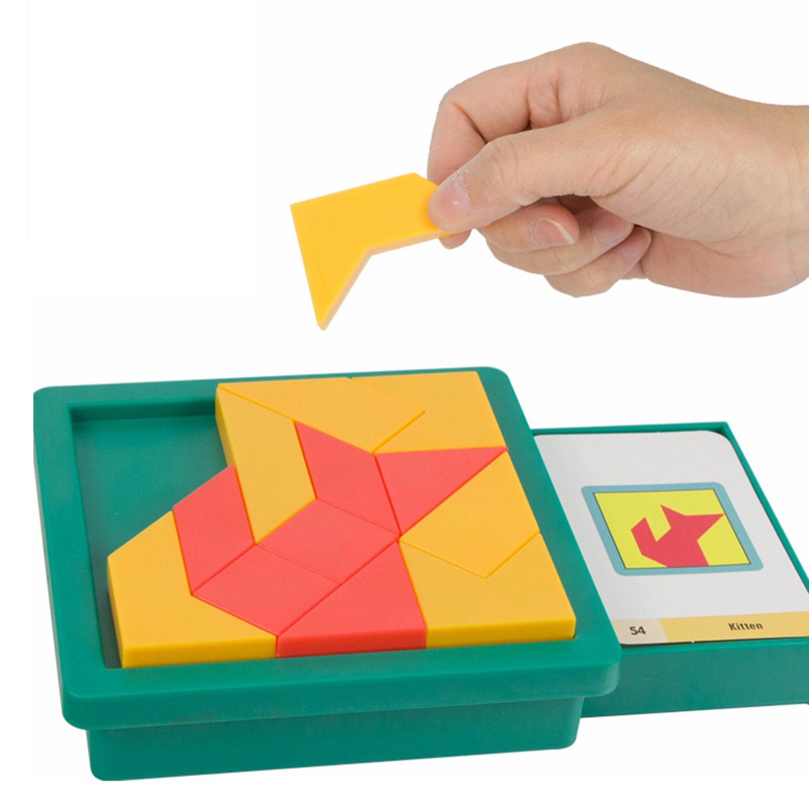 

Blocks Puzzle Brain Teasers Toy For Kids Baby Smooth Surface Colorful 3D Tangram China Mainland