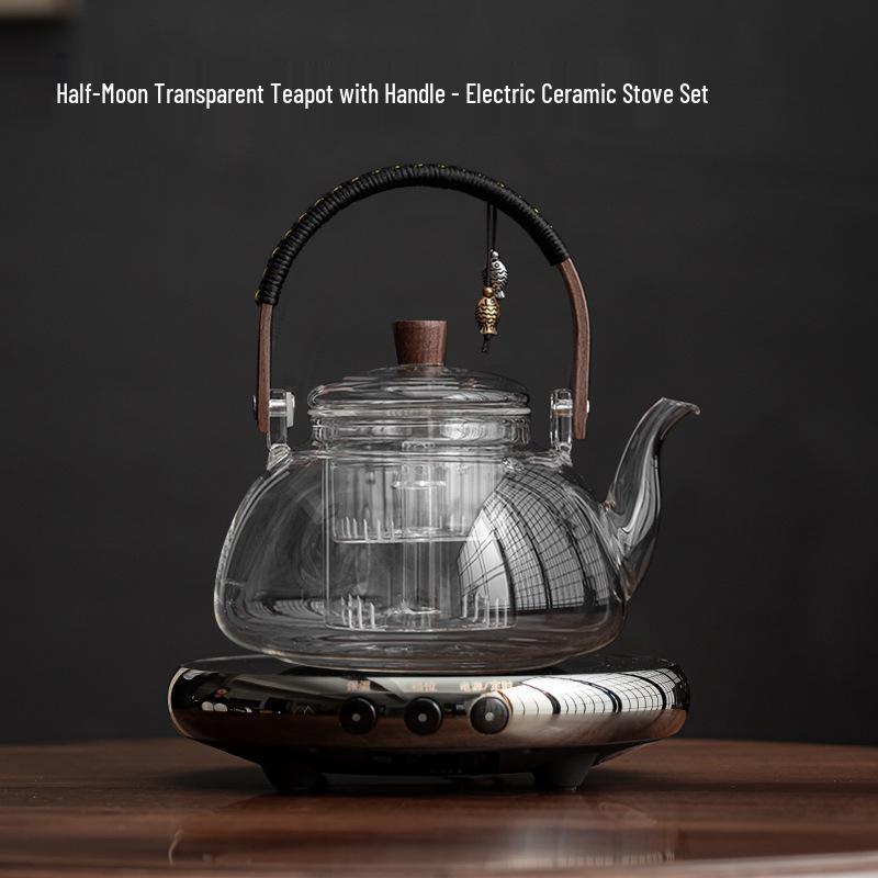 Elektrická keramická skleněná konvice se zvedacím uchem - Dvojí použití pro vaření v páře a var