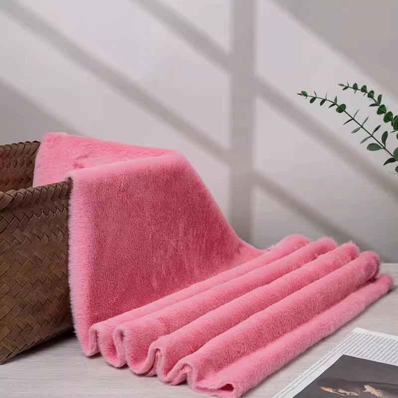 Thickened Plush Fabric 12mm Encrypted Imitation Rex Rabbit Fur Fabric Short Plush Counter Background Fabric, Clothing Fabric