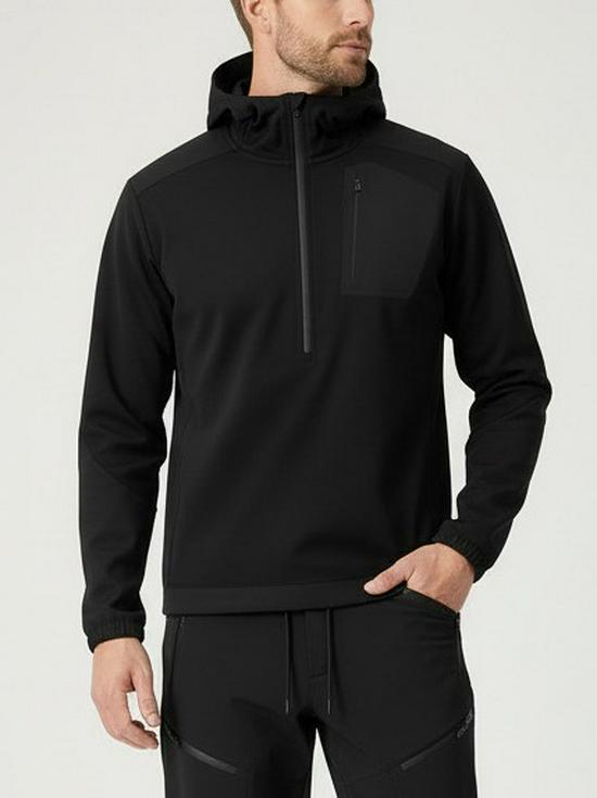 Men's Outdoor Half-Zip Hooded Sweatshirt - APH Series, Long Sleeve for Autumn & Winter Warmth, Bird House Style