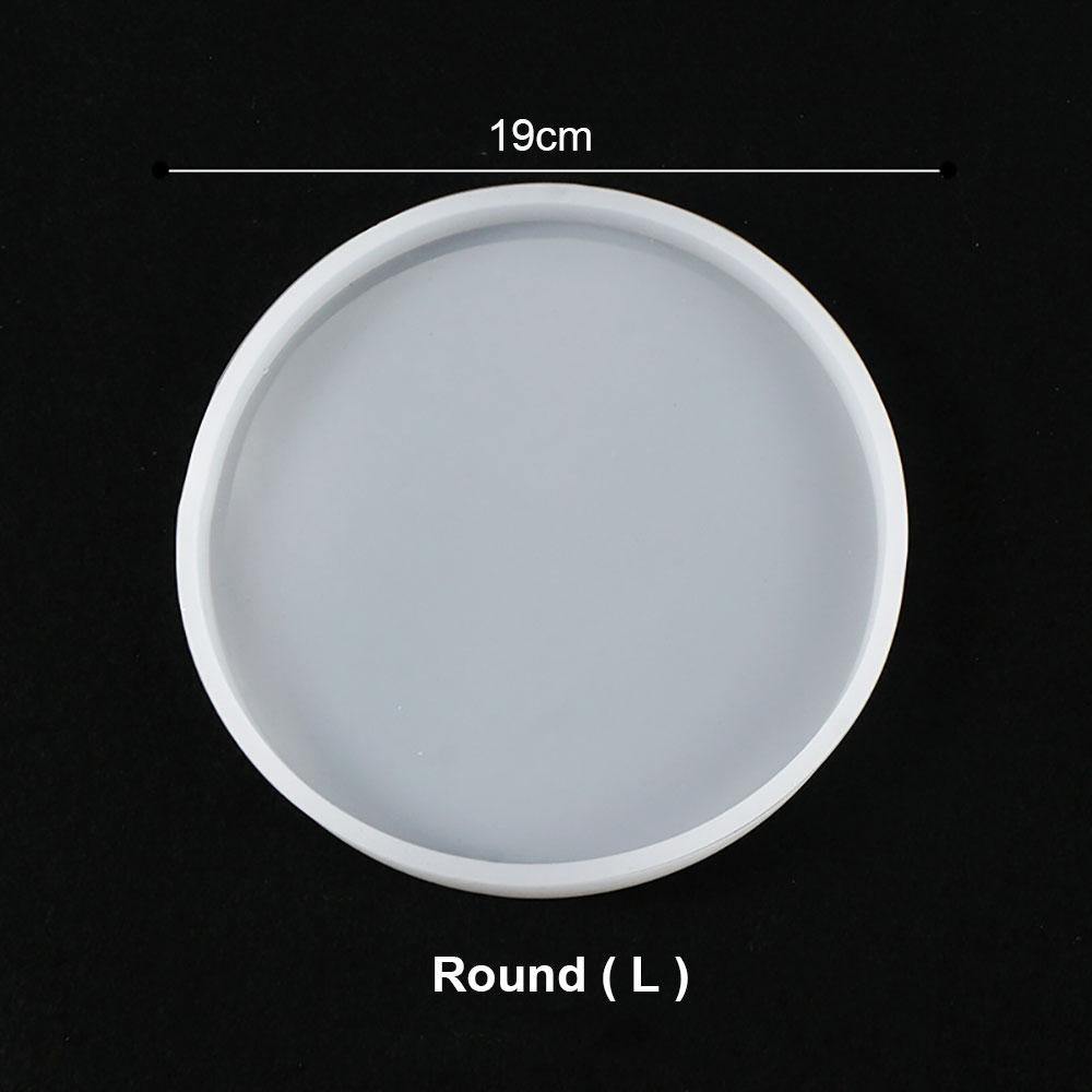 Silicone for DIY Coaster Resin Epoxy Mold Cup Mat Tray Tea Coaster Resin Molds Silicone Wine Glass Coasters Clay Plate Mould