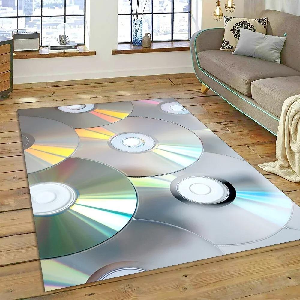 Vinyl Record Music Screen Tape Carpet Home Decor Living Room Hallway Non-slip Mechanical Washable Mat Sofa Coffee Table Area Rug