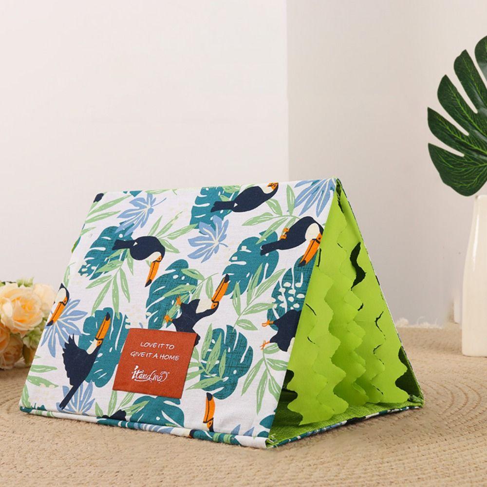 Cartoon Hamster Hiding House Parrot Pattern Hamster Triangle Tunnel Cute Parrots Hammock  Summer