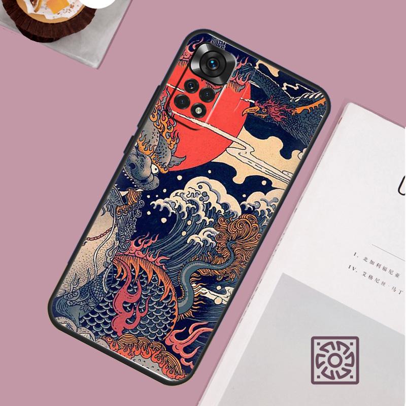Japanese Great Wave of Kanagawa Case For Xiaomi Redmi Note 14 13 12 11 10 15 Pro Plus Redmi 15 13 13C 10C 12C 14C 15C Cover Redmi Note 13 Pro 4G