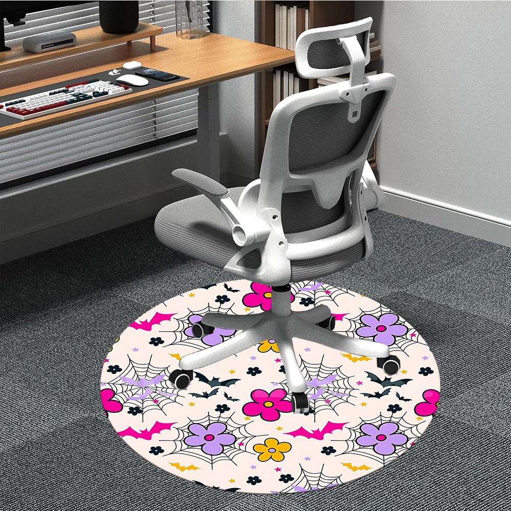 

1pc Halloween-themed Chair Carpet for Office Non-Slip, Machine Washable Rug for Office, Room - Polyester, Machine Made yy251029175 80cm by 80cm