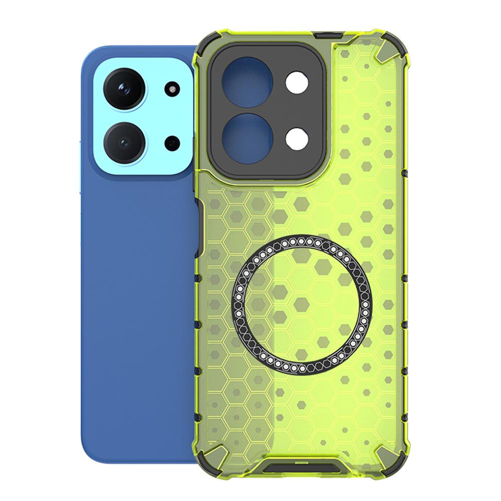 

For Xiaomi Redmi 15C 4G (Global) (171mm)/Poco C85 4G (171mm) Magnetic Case Honeycomb Design TPU + PC Phone Cover