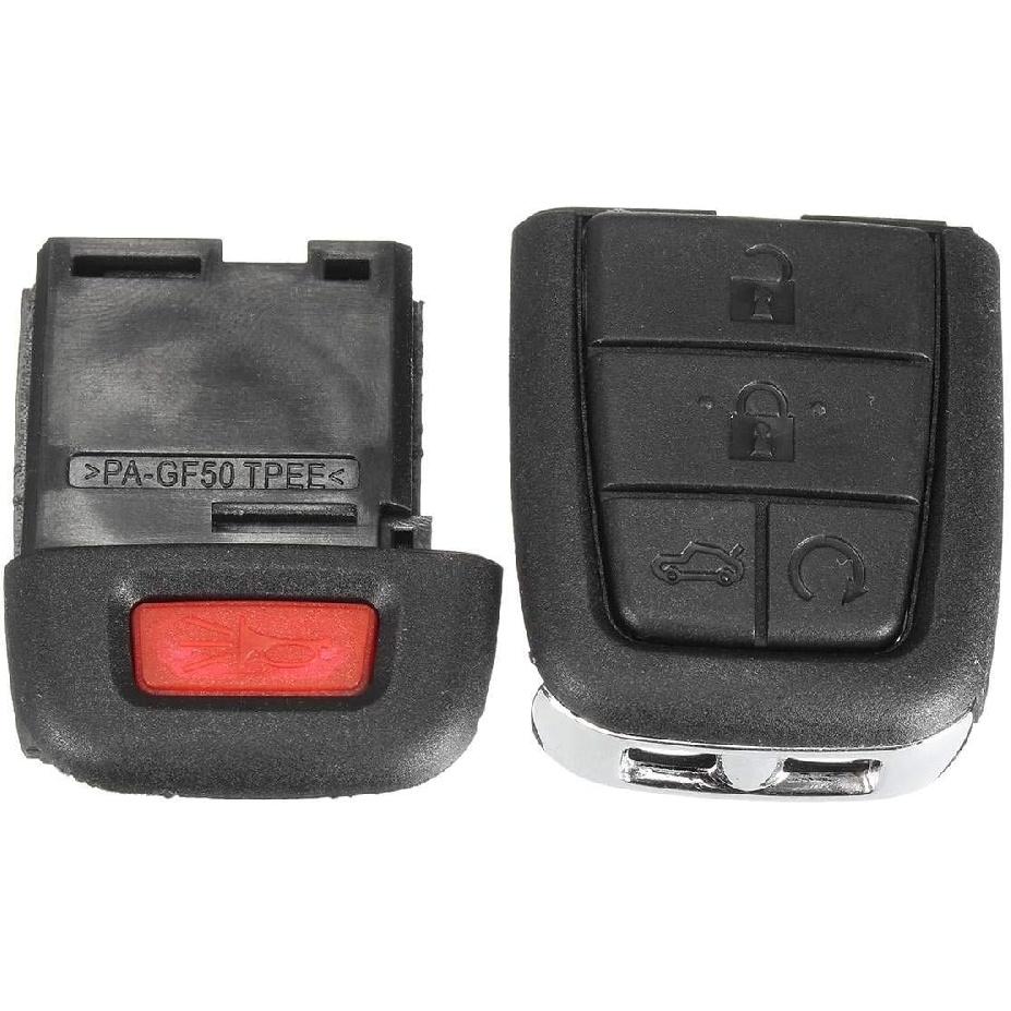 New Keyless Entry 5 Buttons Remote Key Case Shell Fob for Pontiac G8 GT GXP 2008 2009 92245050 OUC6000083, Black