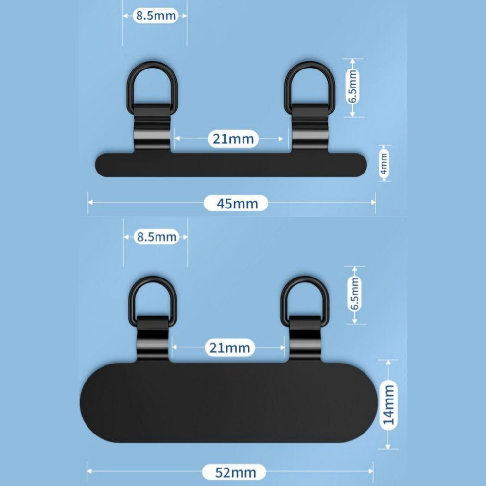 Stainless Steel Phone Lanyard Patch Clips Ultra-thin Phone Lanyard Connecter Metal Gasket