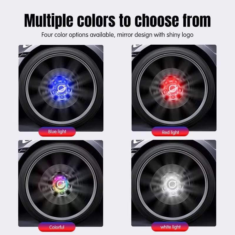 For Volvo Hub Light Car Wheel Caps Light Center Cover Lighting Cap Floating Illumination LED Auto For Volvo XC90 S60 S90 V90 V60