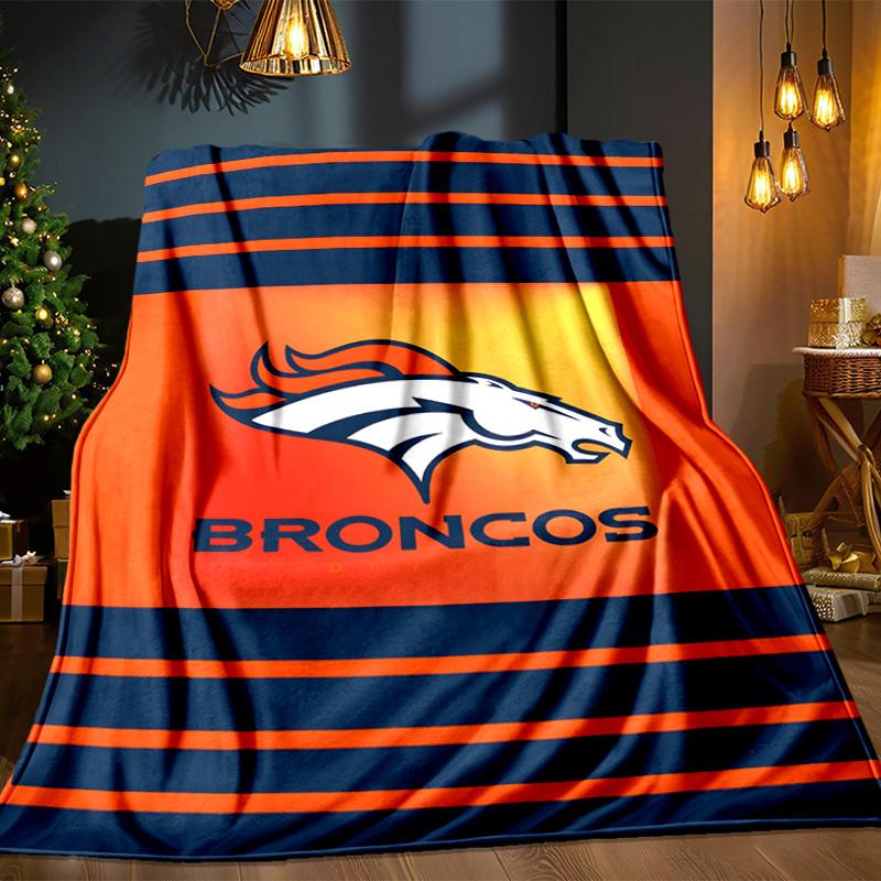 Denver Broncos Blanket Outdoor Flannel Blanket for Camping, Hiking, Garden Parties, Picnic Essentials,gift for family and friends
