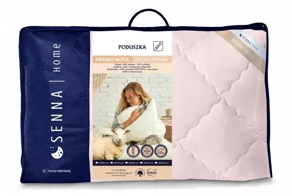 Poduszka 50x60 merino wool senna home różowa