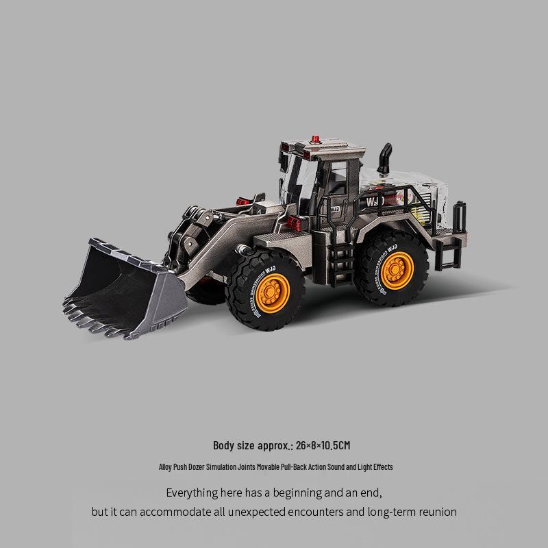 Steel Power Alloy Wheel Loader Toy - Bulldozer & Engineering Vehicle for Kids