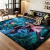 Demon Slayer Swordsmen Trio Patterned Rug Durable Easyclean Carpet For Bedroom Study Home Party Decor Birthday Gift