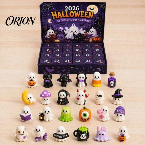 Miniature di Halloween Calendario dell'Avvento 2026, Conto alla Rovescia di 24 Giorni con Fantasmi, Articoli Unici per Feste, Figure da Collezione, Regali per Bambini Ragazzi Ragazze,