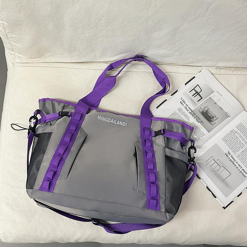 Travel bag Large capacity ins Niche fitness bag Storage duffel bag Shoulder bag Crossbody portable waterproof shopping bag