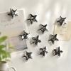5/10 Pcs Silver Stars Fridge Magnet Strong Magnet Refrigerator Decals  Photo Wall Mounting