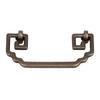 Antique Drawer Handle Tetragonal Bat Handle Antique Chinese Retro Style Drawer Pulls With 2 Screws For Cabinet Doors Bronze