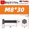 Grade 12.9 Reverse Thread Hex Bolt, M6-M24 High-Strength Blackened Hexagon Screw