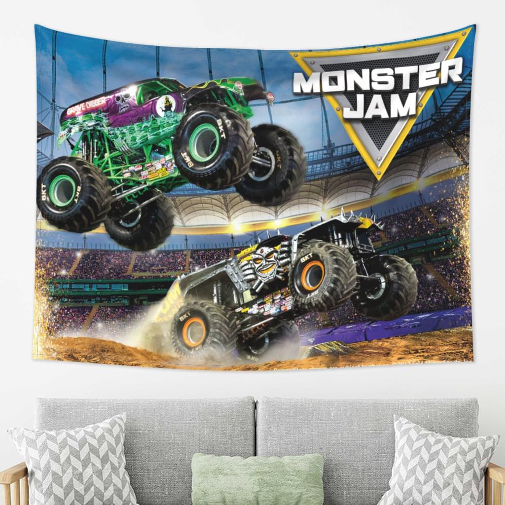 Tapestry Decorazione Pattern Classico Monster Jam Arte Tappeti Estetici per Soggiorno Camera da Letto Casa Tessuto Murale Appeso a Parete