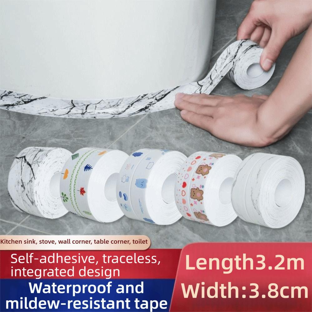 New Self Adhesive Sealing Strip Tape PVC Multiple Colors Waterproof Tape Wall Sticker Bathroom Bath Toilet Kitchen