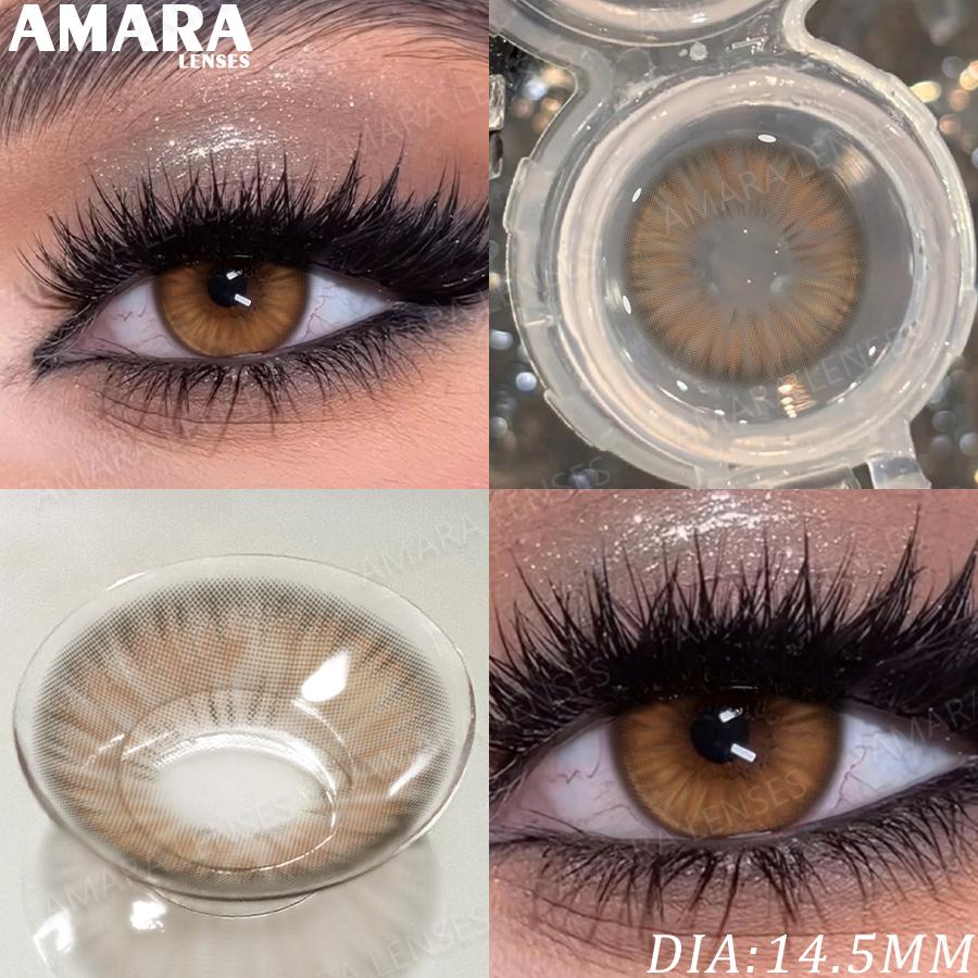 Eyeshare 1 Pair Big Black Color Contact Lenses Natural Gray Lenses Blue Eye Makeup Contacts Yearly Brown Beauty Pupils Eye Cosmetic
