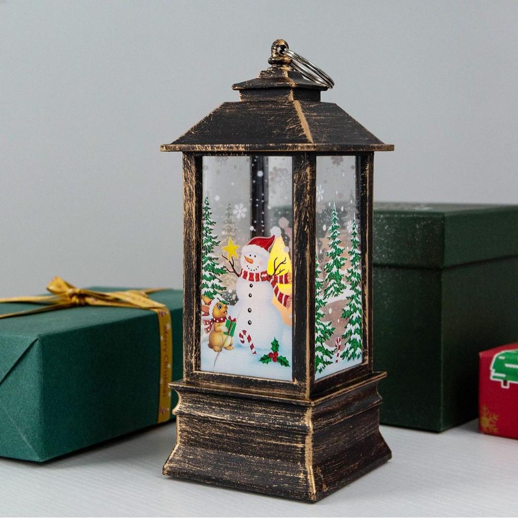 Christmas Garden Decorations Wind Lantern Candle Nightlight Desktop Decorative Ornaments Xmas Creative Decorate Festival Gifts