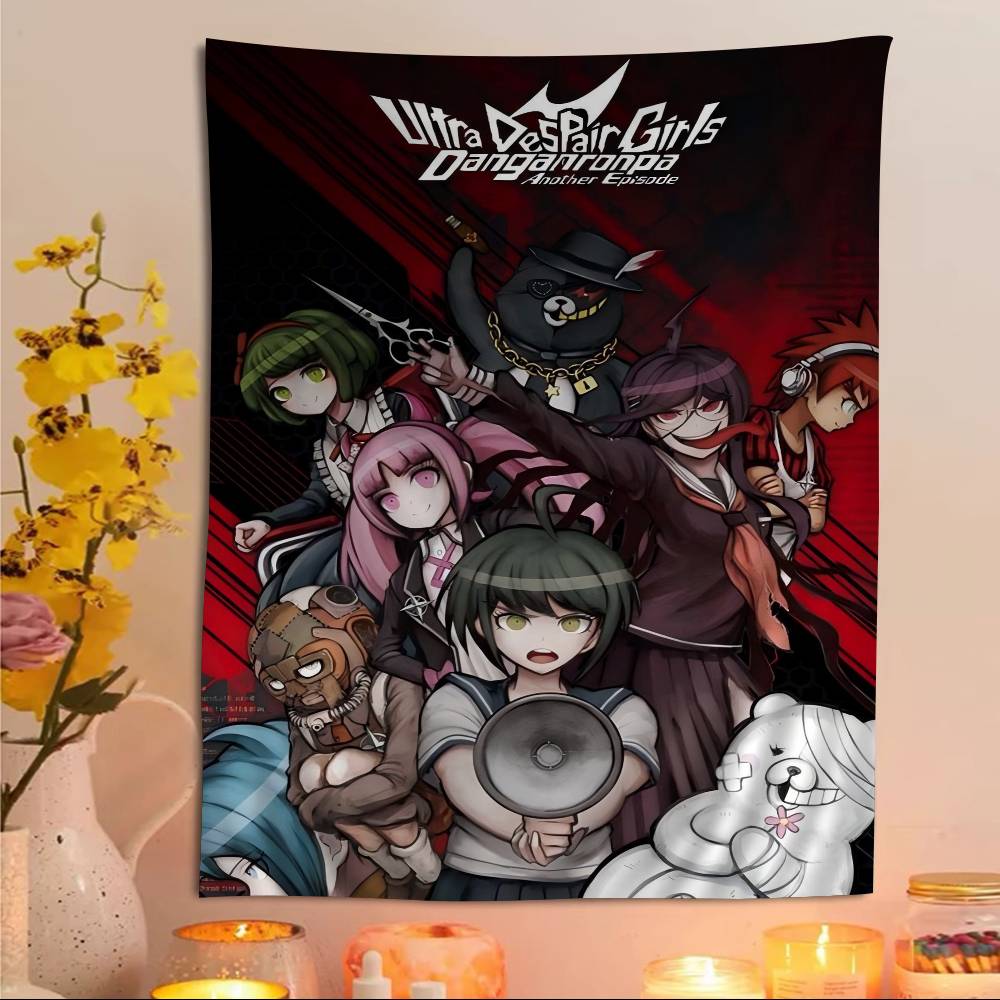Anime Game Danganronpa Chart Tapestry Art Science Fiction Room Home Decor Cheap Hippie Wall Hanging