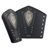 Halloween Medieval Arm Bracer with Embossed Pattern Adult Role Play Renaissances Pirate Knight PU Pirate Wristband