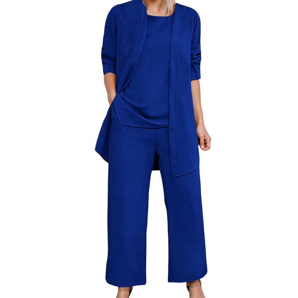 Conjunto de Moda para Mujer Otoño e Invierno Adelgazante Tallas Grandes Ropa Tres Piezas