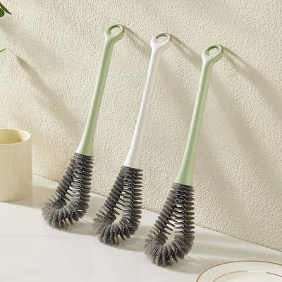 Flaschenreinigungsbürste mit langem Griff ohne tote Winkel, flexible Tassenbürste, Scheuerschwamm, Mehrzweck-Reinigungswerkzeug für Wasserbecher, Haushalt