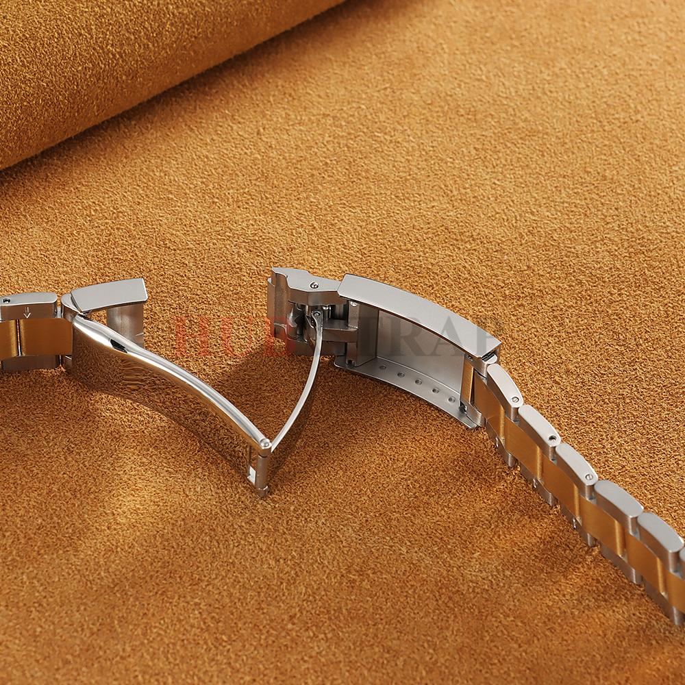 20mm 21mm 22mm Curved End Watch Band for Rolex SUBMARINER Daytona Stainless Steel Strap Bracelet Replace Watchband for Men Women
