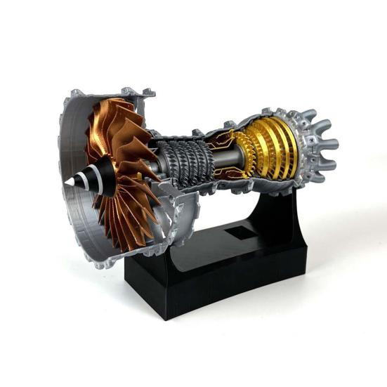 Model turboventilátorového motoru TR900 Běžící motor letadla A380 Figurka Turbojetový letecký motor Dekorace Ornament Mechanická věda Vzdělávací hračka