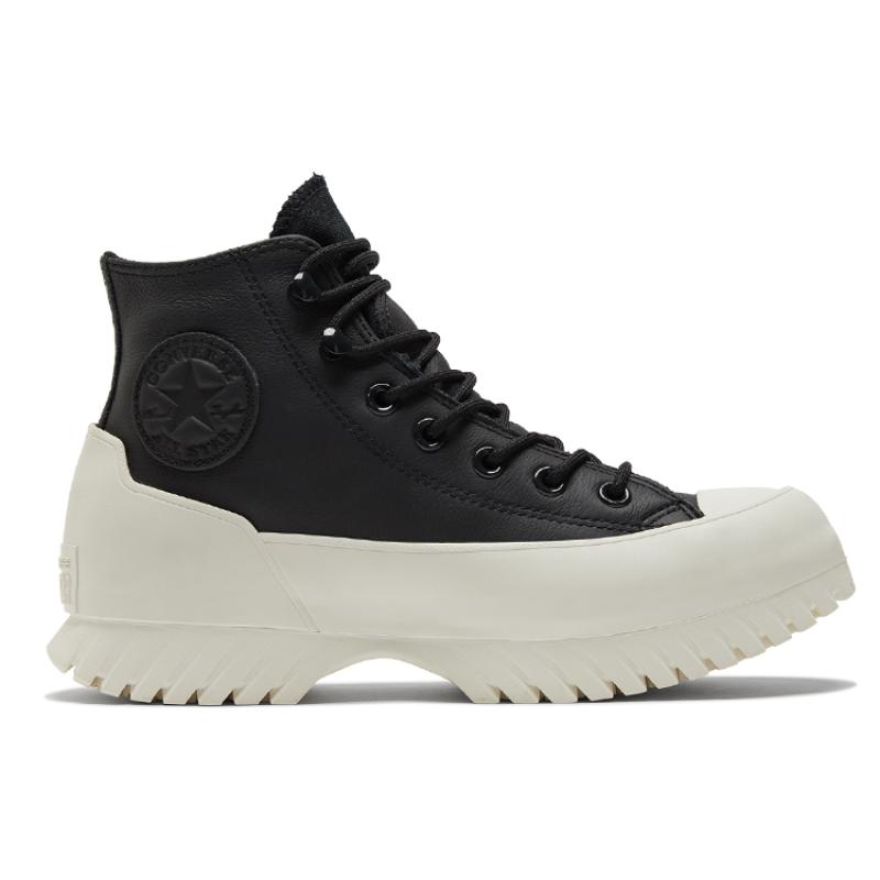 Converse Chuck Taylor All Star Leather Lugged Winter 2.0 High-top Lifestyle Casual Shoes Unisex Black and White