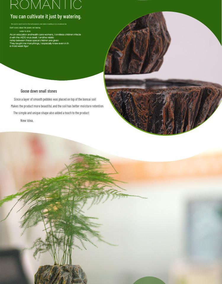 Magnetic Levitation Potted Plant Ornament - Creative Home Décor & Gift