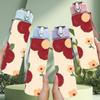 1PC Large Red Vintage Flower Background 750ml Color Plastic Sports Water Bottle Leakproof Flip Straw Lid Suitable for Sports Office Home Use