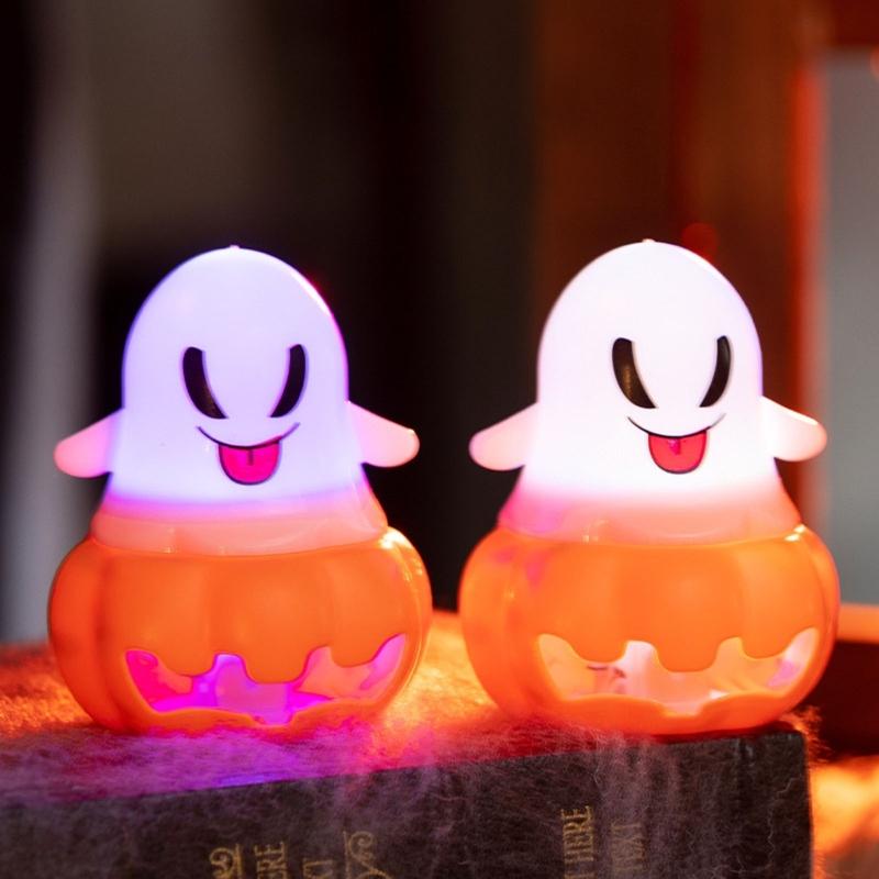 Geisterhafte Kürbisse LED-Licht Halloween Dekorative Nachtlampe Geisterhafte Lampe für Spukhaus Halloween Party Dekoration