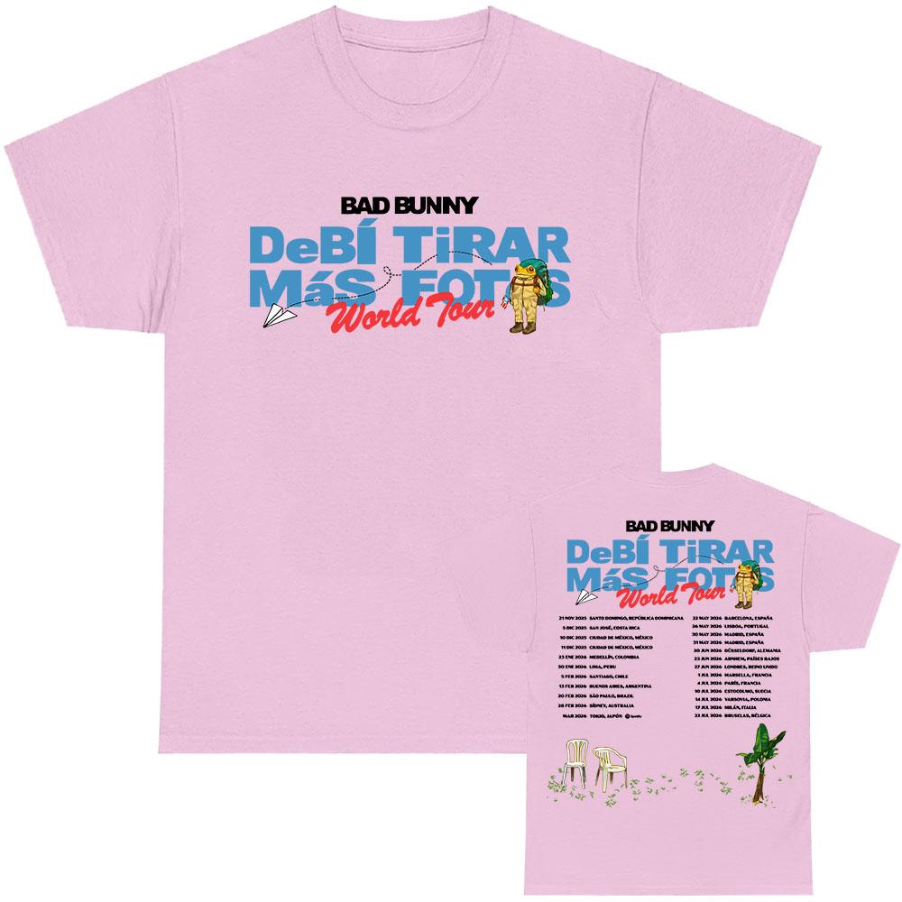 Bad Bunny Debí Tirar Más Fotos World Tour T-shirt  2025 NEW Fashion Unisex Streetwear Cotton Tee Summer Short Sleeve Men T Shirt
