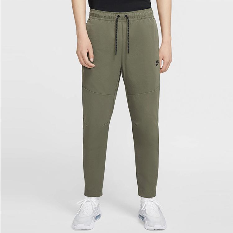 Nike Sportswear Straight-Leg Casual Track Pants Men Bottoms Military-Green CU4484-380
