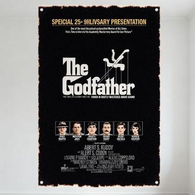 Le Parrain 25e Anniversaire Spécial Affiche de Film Boîte Métal Signe Décor Vintage pour Bar Man Cave Mur Maison Art