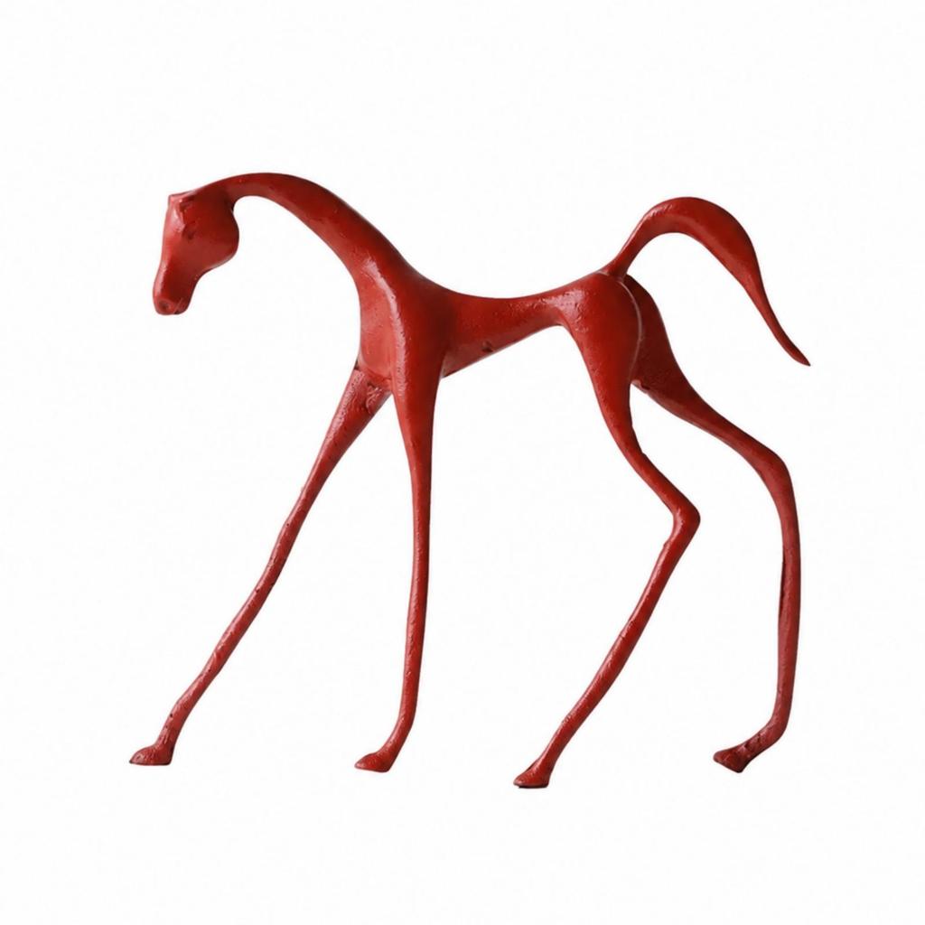 Alloy Horse Decor Statue Modern Geometric Figurine Contemporary for Display Shelf, Hotel