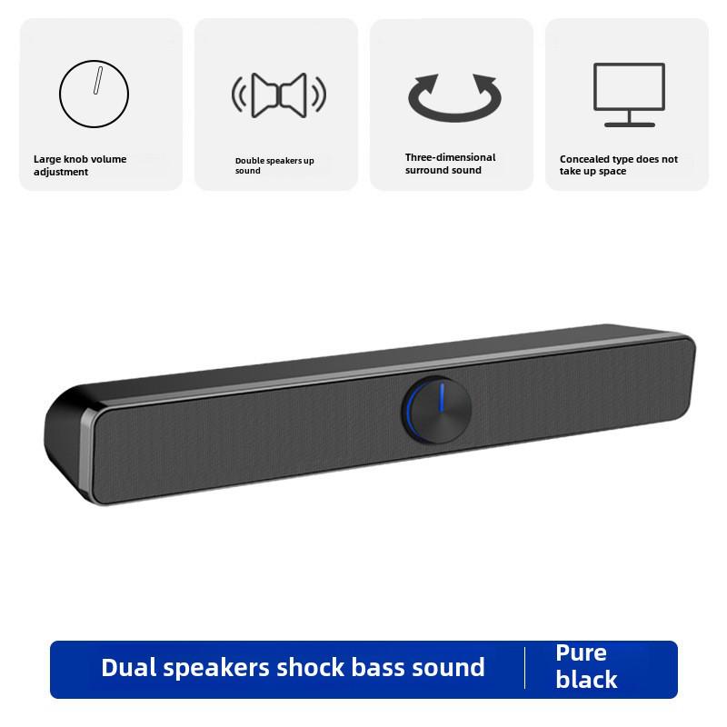 SADA V-193 Desktop Audio Speaker: Compact Long Speaker with Subwoofer for Computers, Notebooks, and Mobile Phones