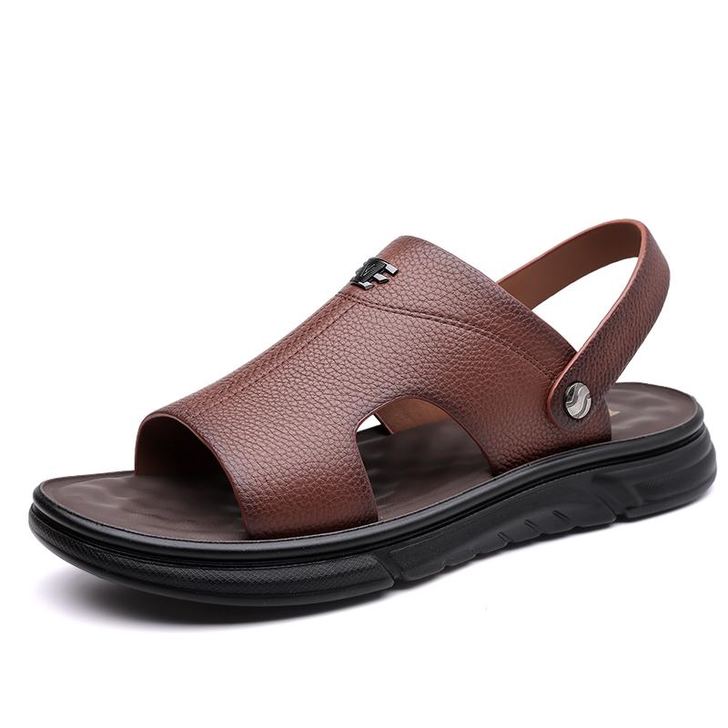 Fashion Summer Men's Breathable Sandals Comfortable Casual Beach Shoes with Soft Soles Comfortable Fashionable Versatile Cool Slippers