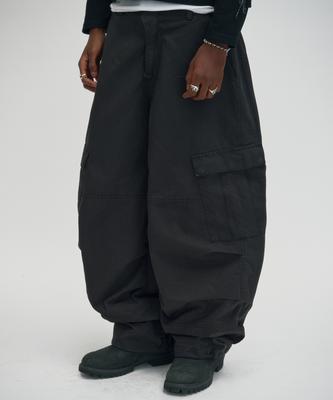 Seuweideu Washed Cargo Pants [Black]