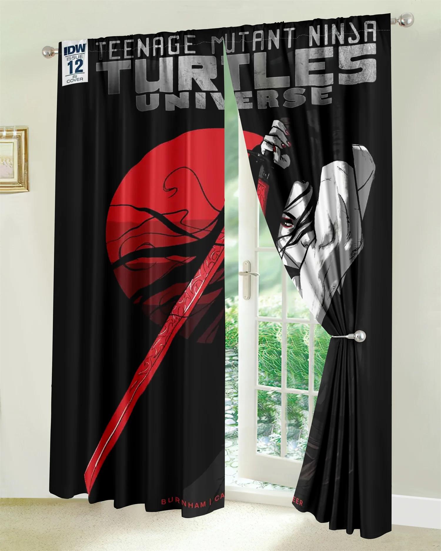 

Японский Самурай Солнце Черный Ворон Светофильтрующие Драпировки Шторы для Окна для Гостиной Спальни Кухни 2 Штуки Декор 150W166H(CM)59x65in&Grommet Top